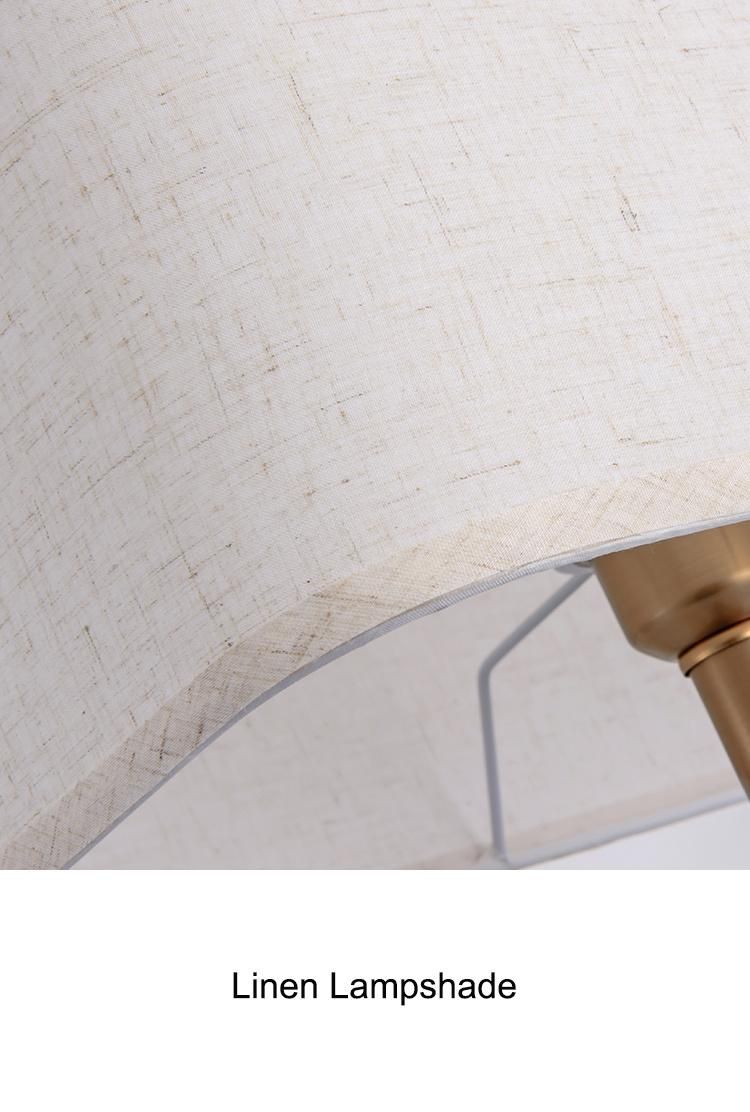Jlt-16233 Brass Finish Marble Table Lamp for Hotel Lobby Front Desk
