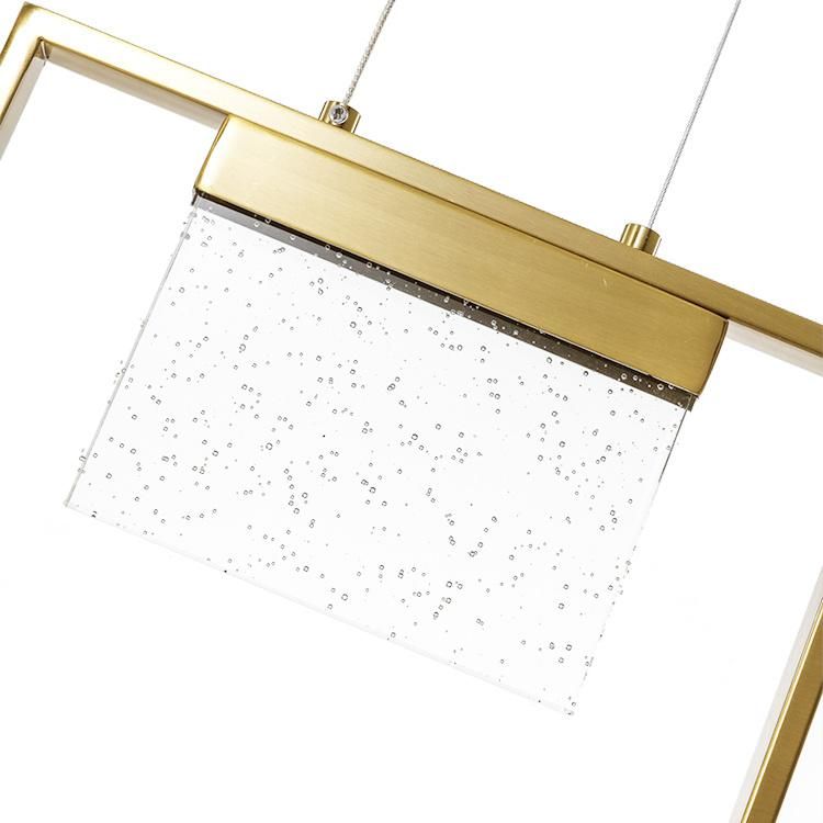 Luxury Crystal Lighting Square LED 2W Rectangle Chandelier