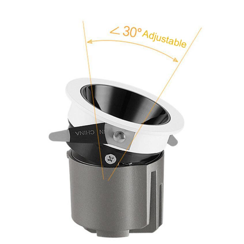 7W Embedded LED Spotlight COB Deep Anti-Glare Wall Washer Lamp High-End Hotel Project Villa Spotlight
