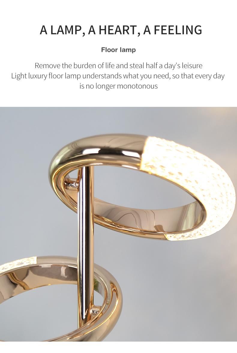 Living Room Floor Lamp Bedroom Minimalist Light Luxury Nordic Net Red Ins Design Gold Floor Lamp (WH-MFL-82)