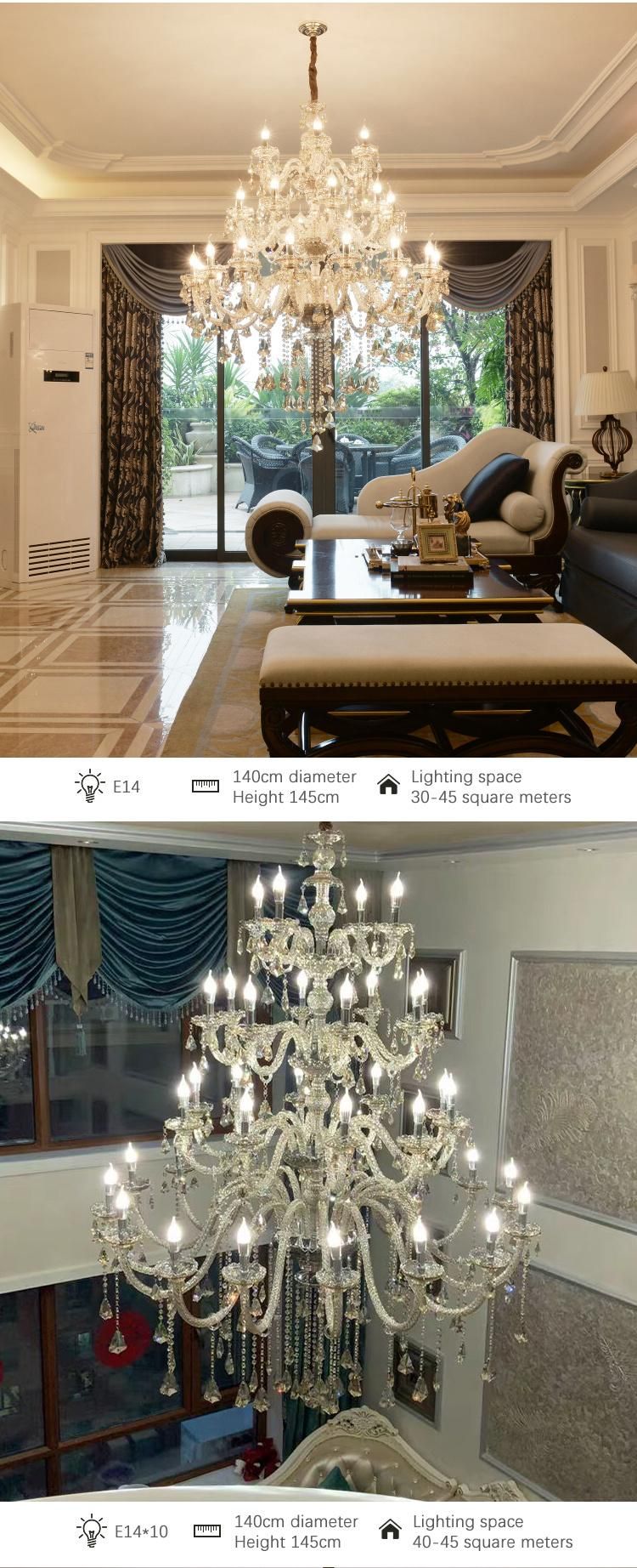 Easy Installation Villa Department Department Store Modern Luxury Crystal LED Chandelier
