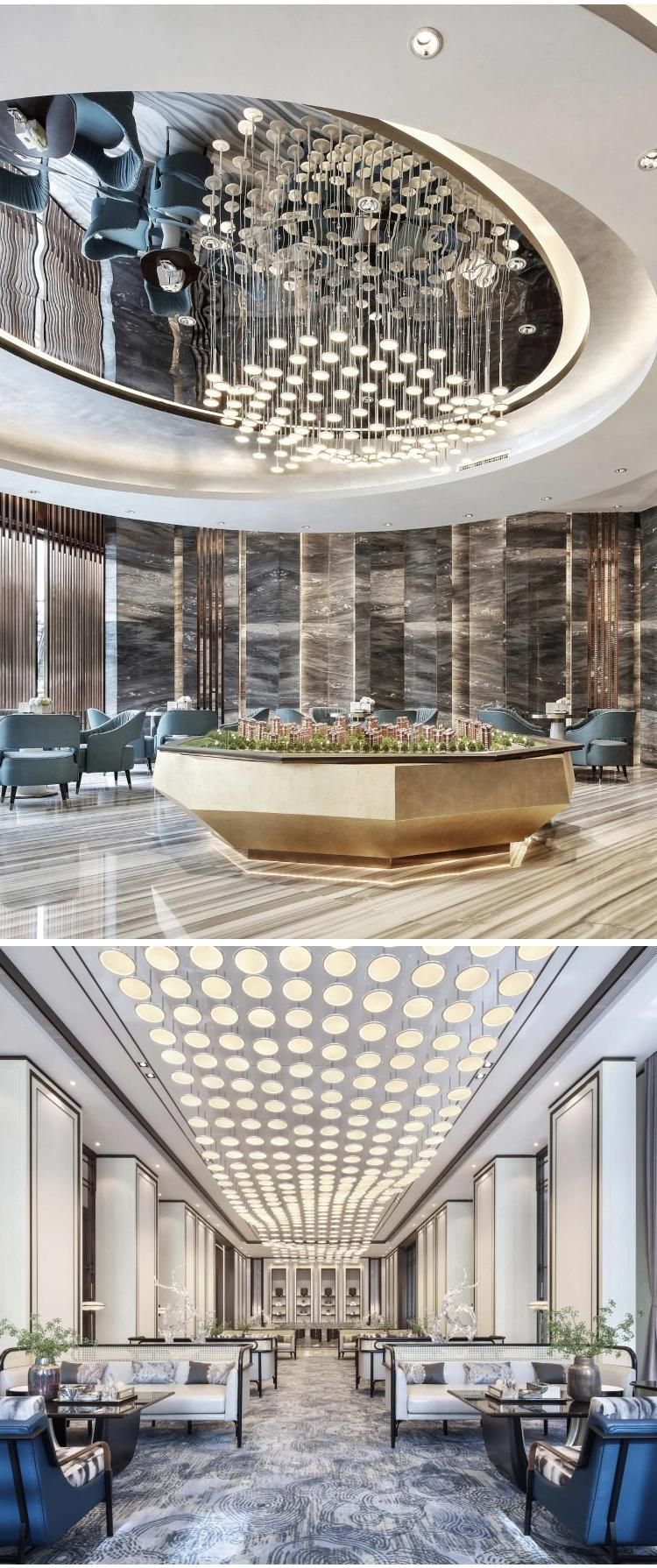 High Brightness Stairway Wedding Commercial Big Luxury LED Chandelier Ceiling Lamp