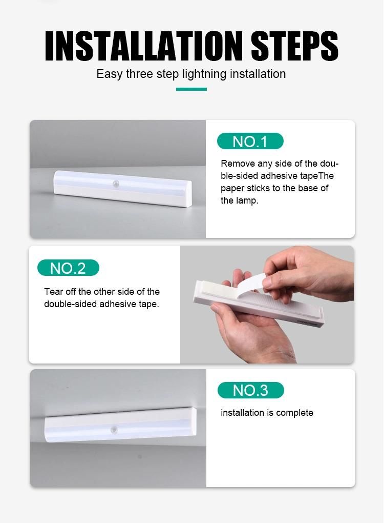 Motion Sensor Paste Type Infrared Wall Lamp Cabinet Stairs Light