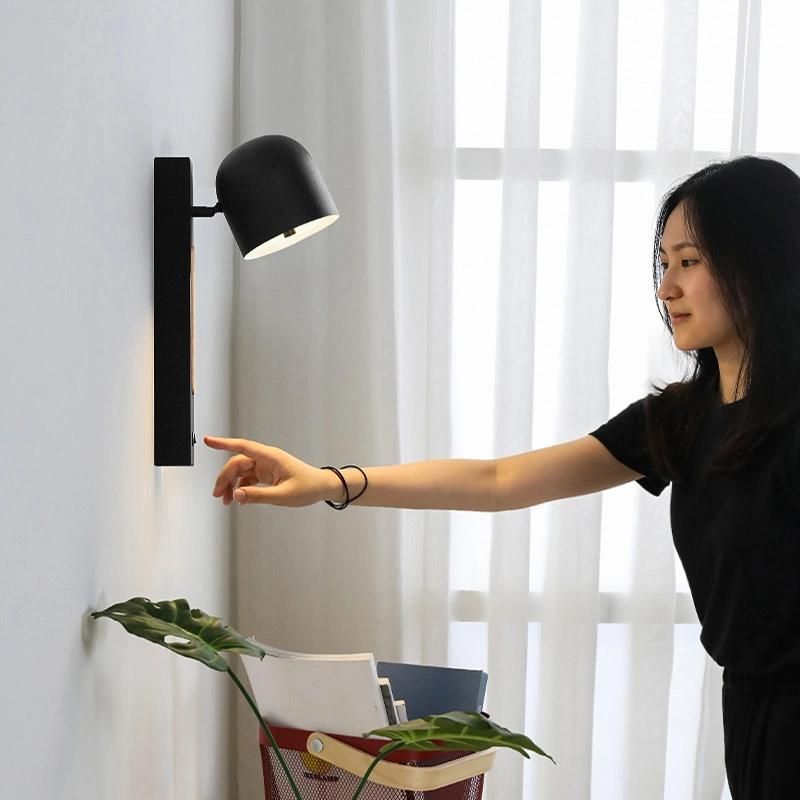 Black White Design Touch Switch Wall Lamp Bedroom Lamp Bedside Lighting