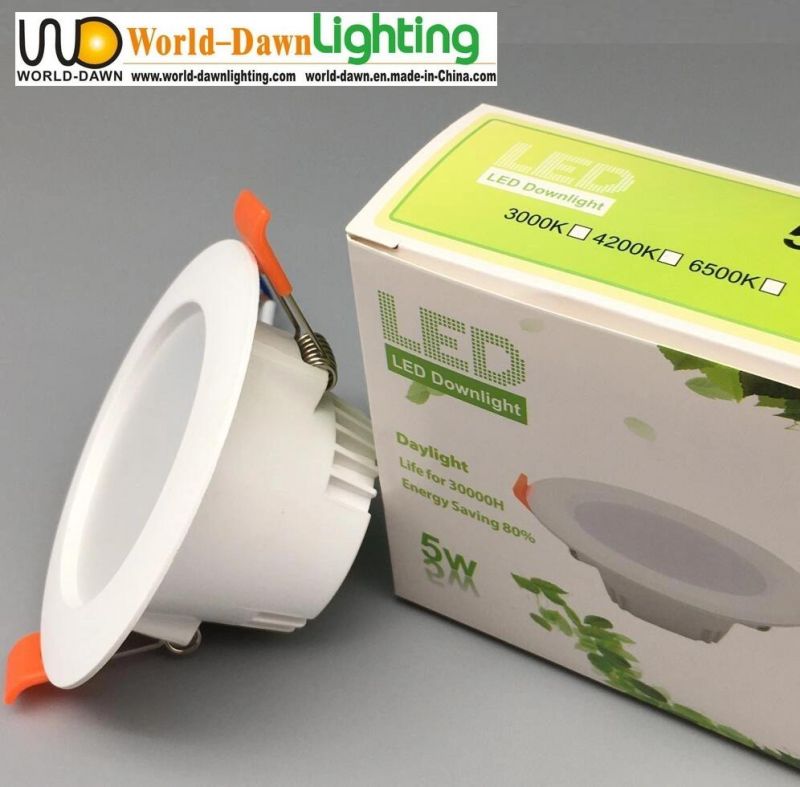 Recessed Ceiling 120 Degree Light Beam PBT Housing LED Downlight