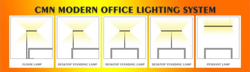 Large Size Ugr<17 Eye Protection Modern Office Table Standing Lamp Dimmable & with Sensors