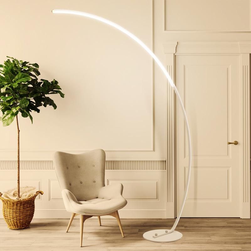 Arc Floor Lamp Dimmable APP Control Colorful Black White Corner Floor Lamp Bedroom Decor Stand Lighting (WH-MFL-16)