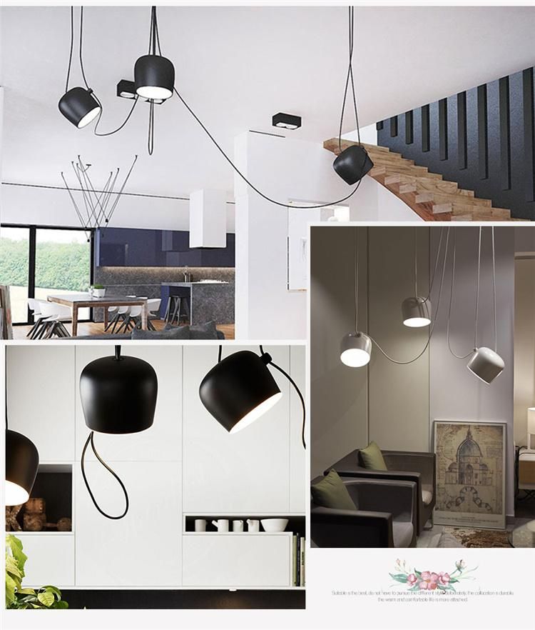 Modern Decorative Black LED Metal Shop Pendant Lamp