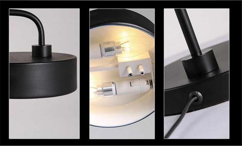 Simply Art Designer LED Table Light Modern Concise Iron Study Light Hotel Room Bed Lamp with LED Bulbs