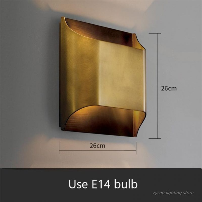 Full Copper Luxury Wall Lamps Modern Hotel Corridor Lamp for Living Room Bedroom Bedside Lamps Background Light LED Wall Lights