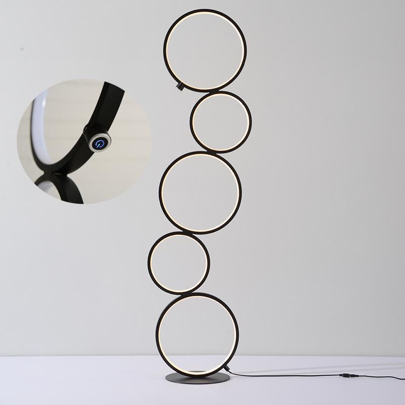 Modern LED Floor Lamp Touch Switch Ring Indoor Decor Light Nordic LED Floor Lamp (WH-MFL-07)