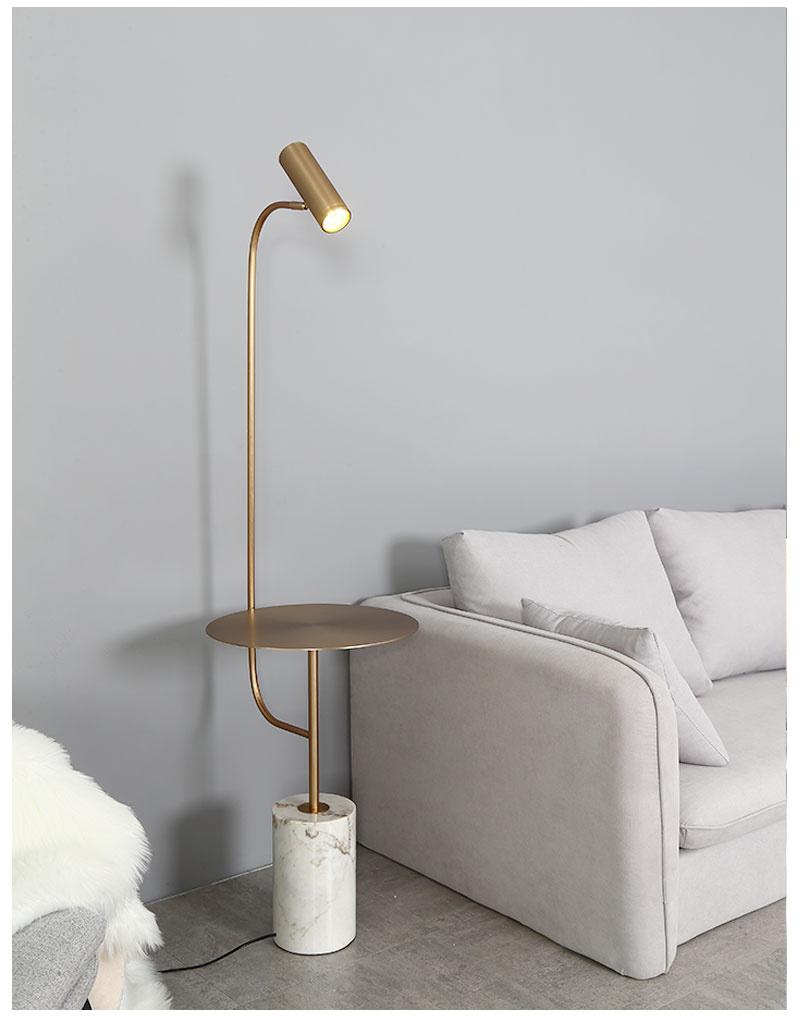 Modern Marble Decoration Floor Lamp Contemporary Gold/Black LED Floor Lamp for Hotel Room and Home