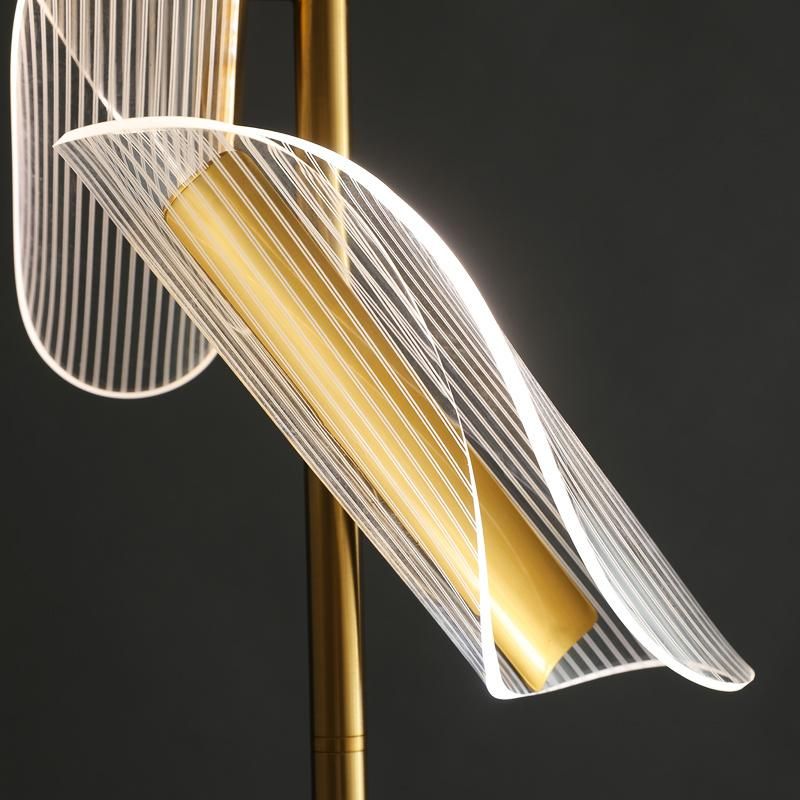 Gold Simple Nordic LED Floor Lamp for Study Living Room Bedroom Decoration Vertical Minimalist LED Floor Lamp (WH-MFL-98)