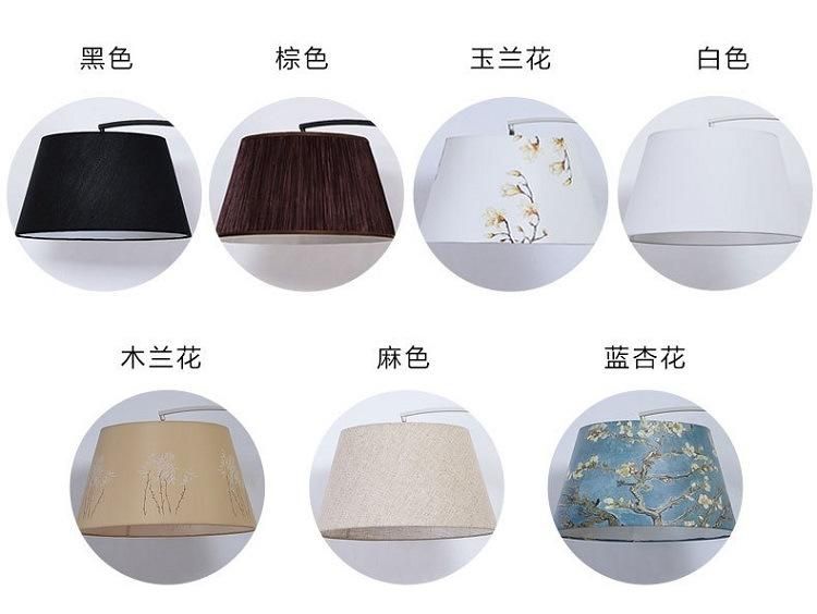 Vertical Arc LED Floor Lamps American Country Cloth Cover Living Room Decoration Floor Light (WH-MFL-17)
