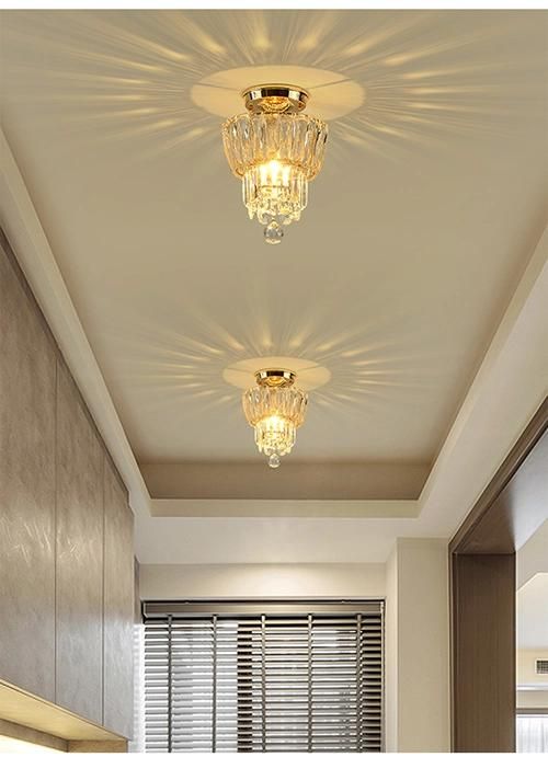 Modern Crystal LED Ceiling Light 5W 10W AC90-260V for Aisle Corridor Decoration