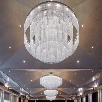Super Brightness Business Center Big Luxury Hotel Lobby Custom Project LED Chandelier Lamp