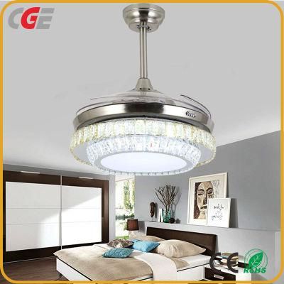 Invisible Blades Plastic Ceiling Fan Blades China Ceiling Fan with LED Light LED Ceiling Fan