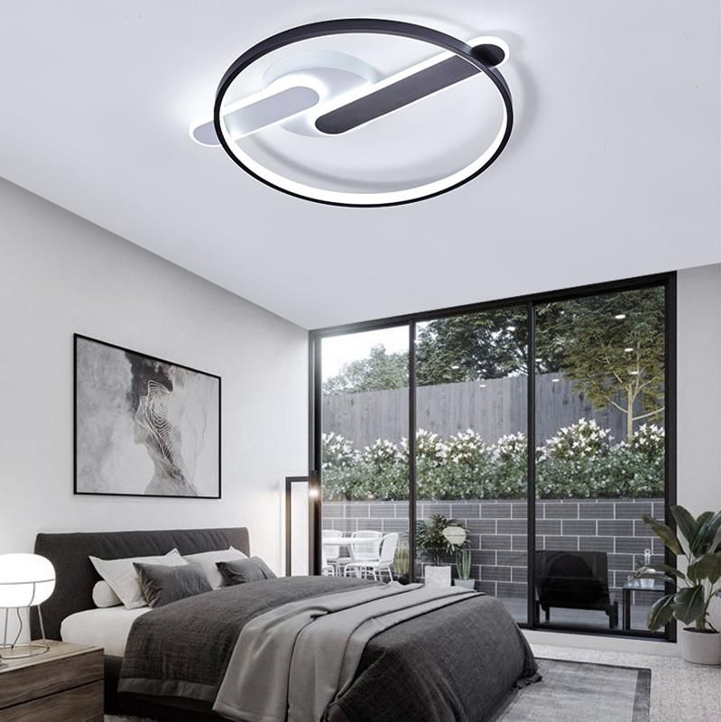 Simple Modern Ceiling Light Bedroom Lamp Personality Creative Circle Study Lamp