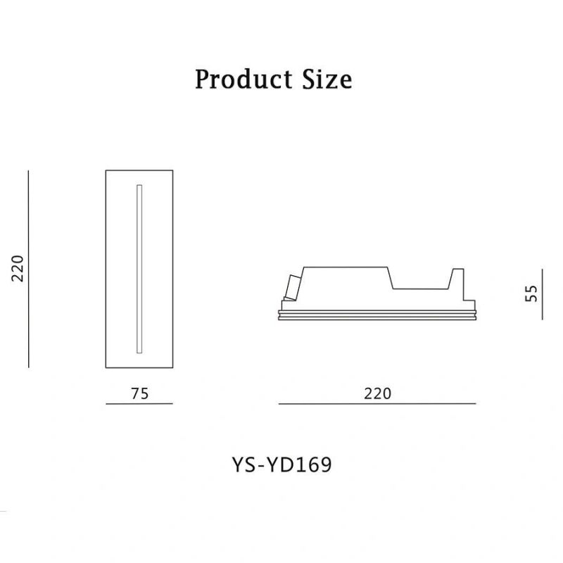 Special Design Rectangular Gypsum Ceiling Light