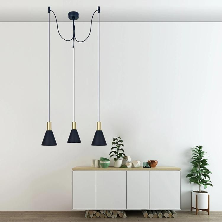 Dome Pendant Light Black Hanging Light Fixture E27 Base Vintage Metal Pendant Fixtures Hanging Lights, Perfect for Kitchen Island Dining Room Hallway Interior