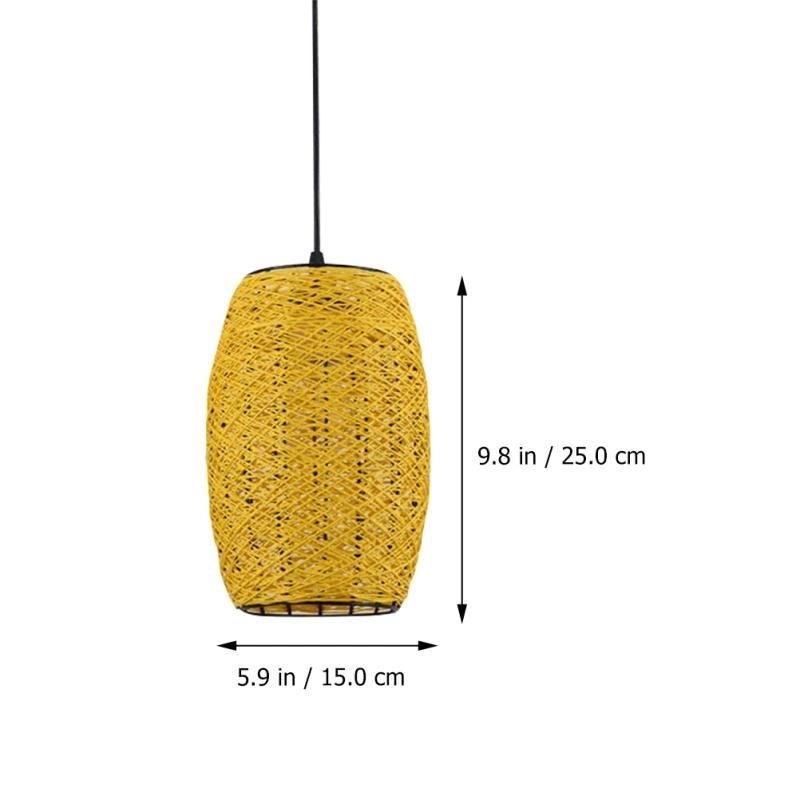 Natural Weaving Hanging Light Rustic Rattan Woven Ceiling Lamp
