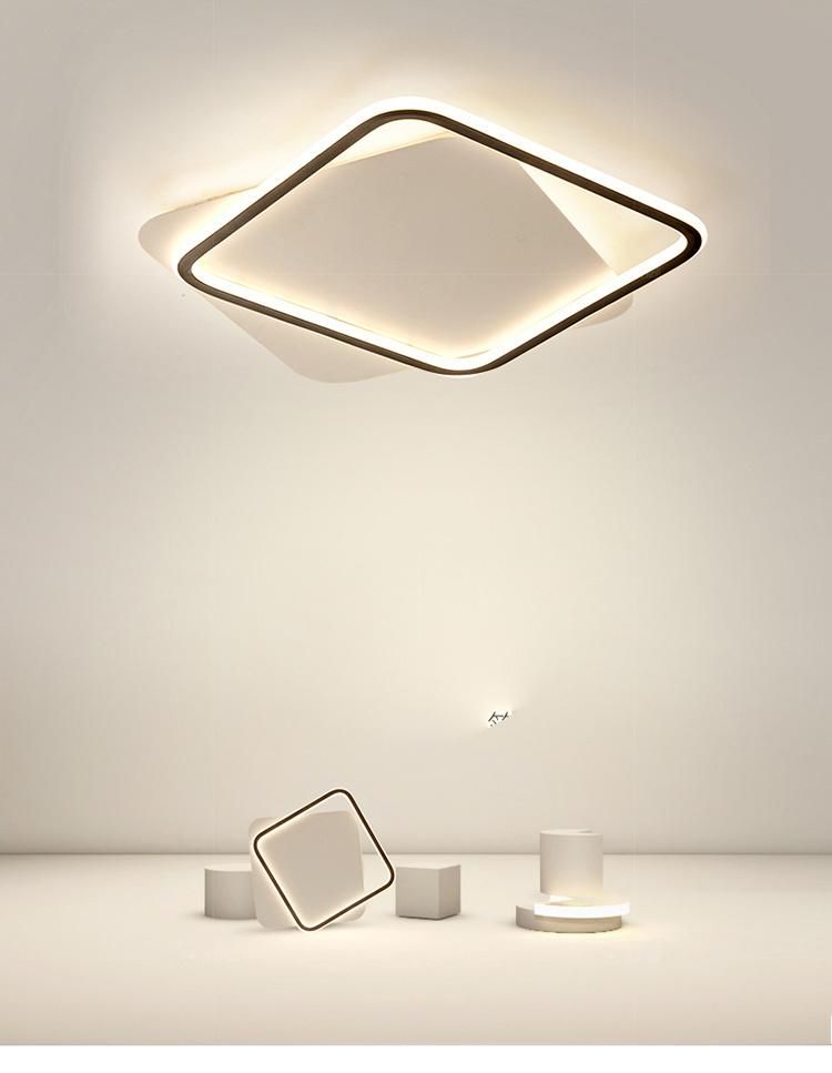 New Modern Minimalist Golden Square Surface LED Ceiling Lamp Modern Entry Light