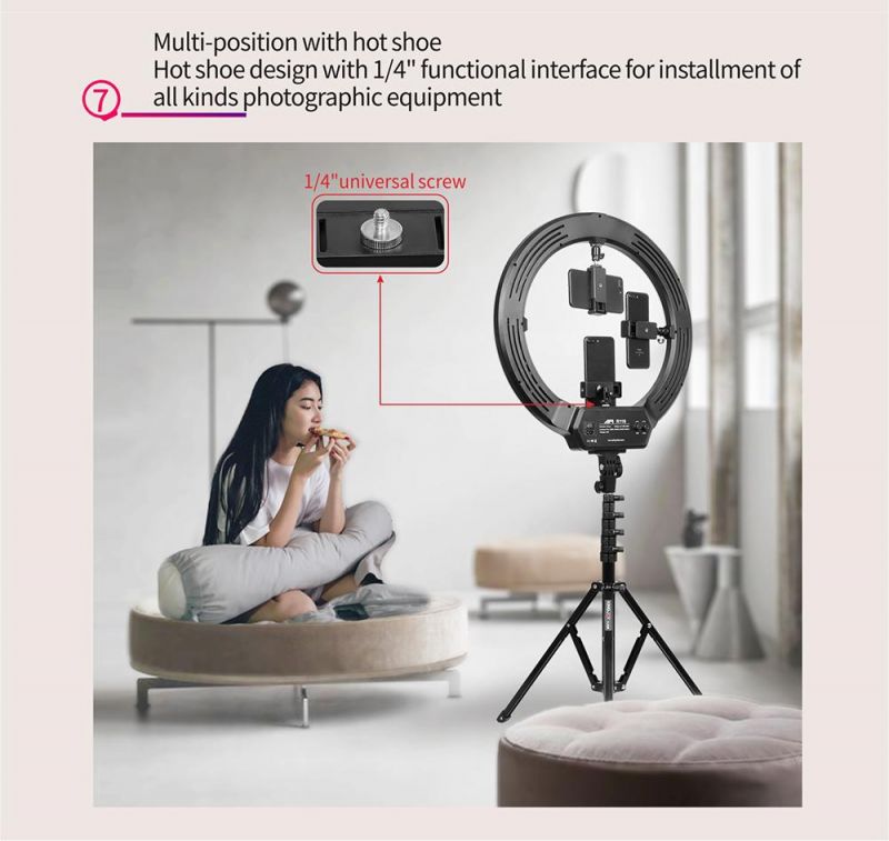 Custom Brand 19 Inch LED Ring Light Portable Photo Studio Photography Ring Light with Tripod Stand