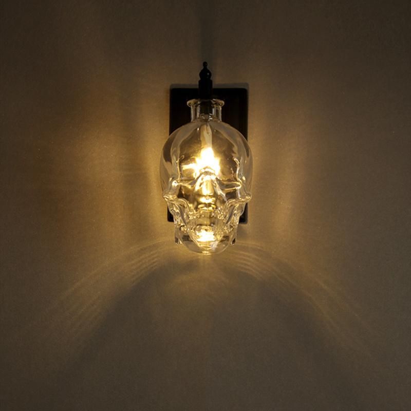 Industrial Vintage Wall Lamp Glass Lamp Shape for Living Room Bedroom Nordic Home Decor Creative Skull Wall Lights (WH-VR-55)