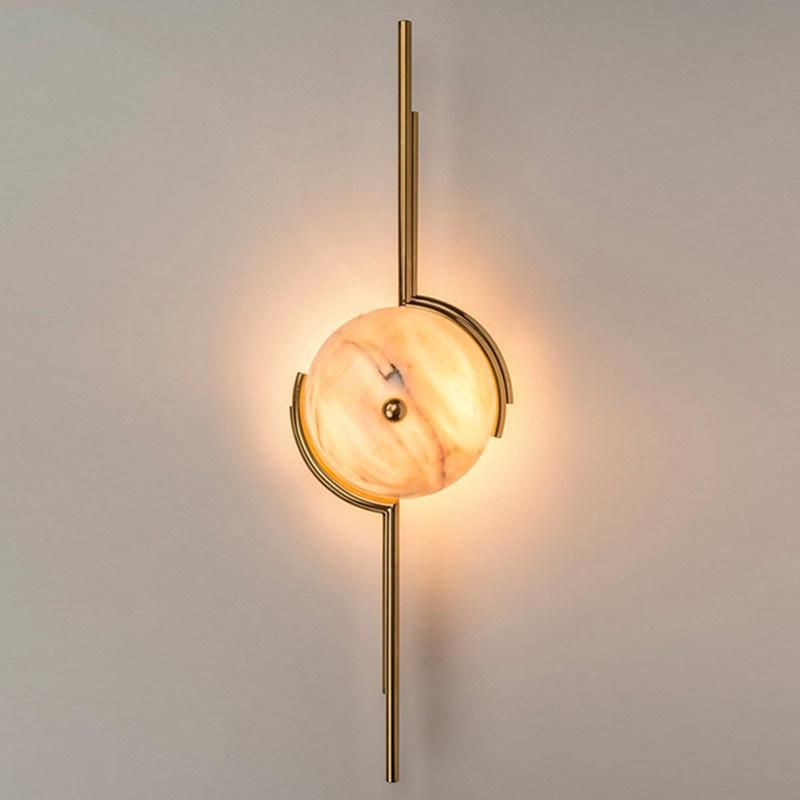 Postmodern Personality Natural Marble Light Luxury Art Wall Lamp Simple Living Room Creative Marble Wall Light (WH-OR-134)