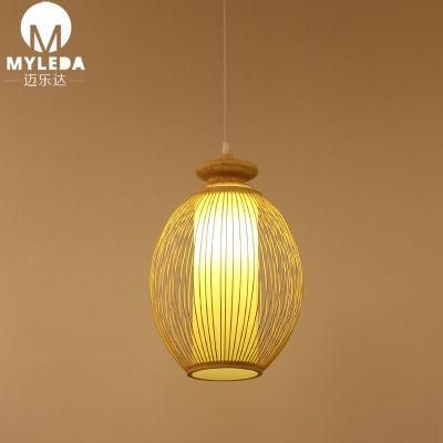 Chinese Restaruant Design Rattan Bamboo Pendant Light