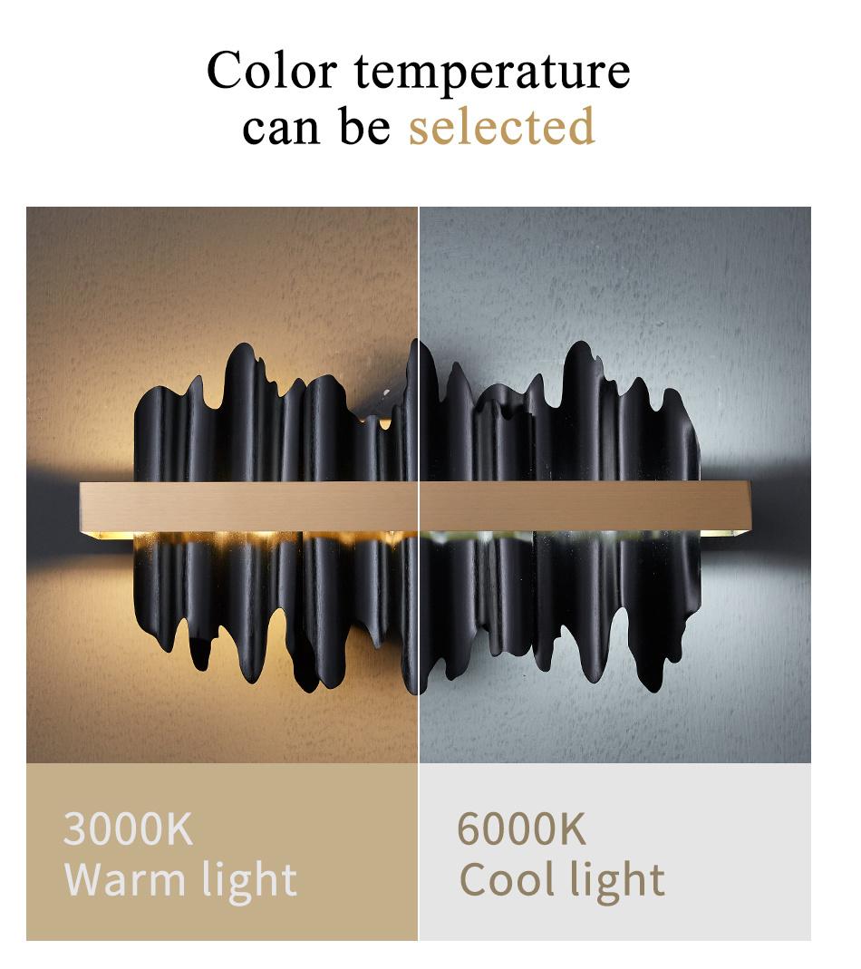 Modern LED Wall Sconce Light Gold/Black Bedroom Living Room Luxury Wall Light (WH-OR-67)