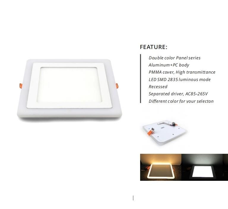 Double Color Slim Panel Light From Chinese Supplier