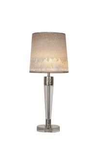 Phine Pd1891-01 Crystal Desk Lamp with Fabric Shade