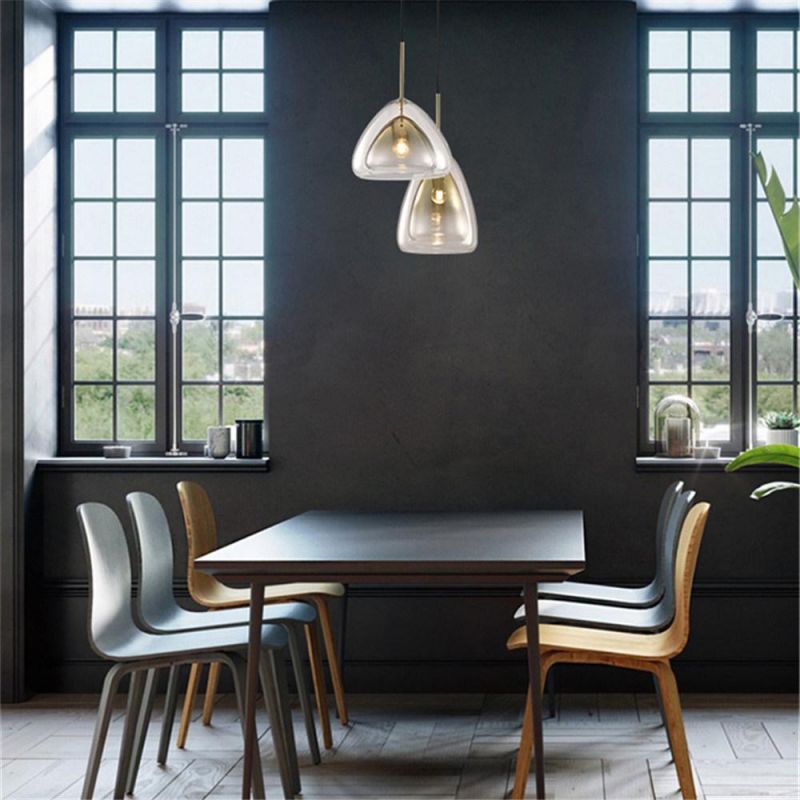 Modern Simple Design Restaurant LED Pendant Lights Dining Room Creativity Glass E27 Hanglamp Bar Kitchen Hanging Lights Fixtures