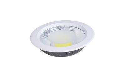 High Lumenious Isolated Driver Die Casting Aluminium 15W Tempered Glass SMD COB LED Downlight