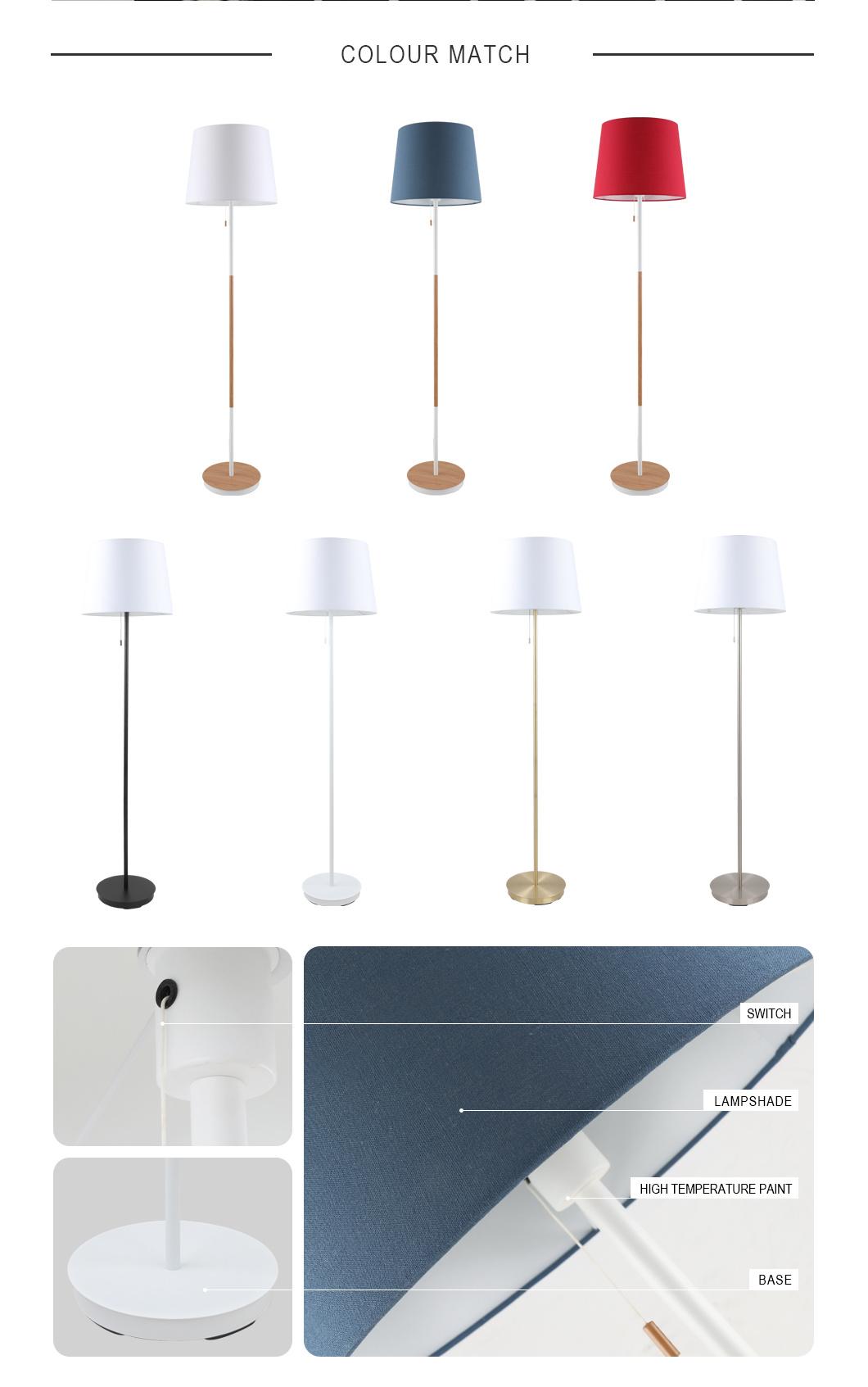 Modern Nordic Decorative Simple Reading Home Lighting Standing Light Floor Lamp