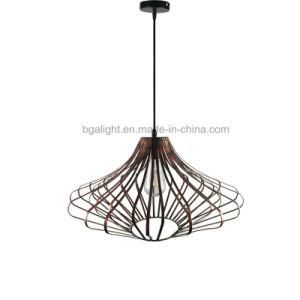 E27 Popular Creative Iron Cage Modern Pendant Lighting for Study Room