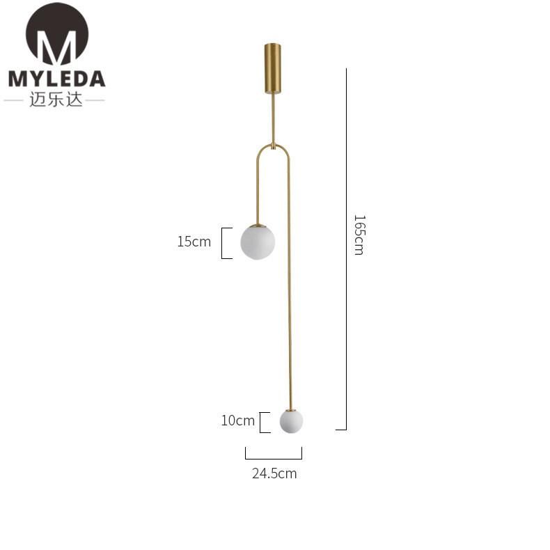 Decorative Gold E14 Vanity Pendant Lamp with Frosted Glass
