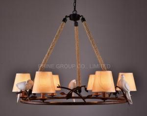 Modern UL Bar Decorative Pendant Light with Fabric Shade