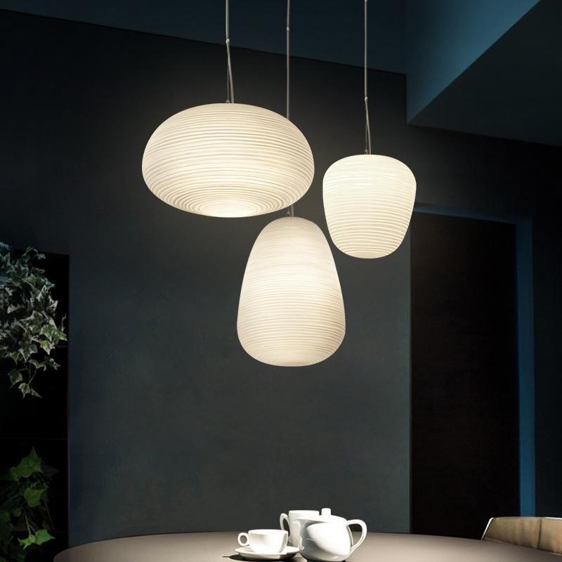 Nordic Lamps and Lanterns Creative Simple White Glass Lampshade Pendant Lamp