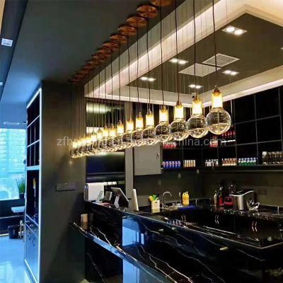 Modern Fashion Wine Bar Crystal Glass Chandelier LED Salon Hanging Lamp Shop Pendant Lighting for Restaurant Zf-Cl-098