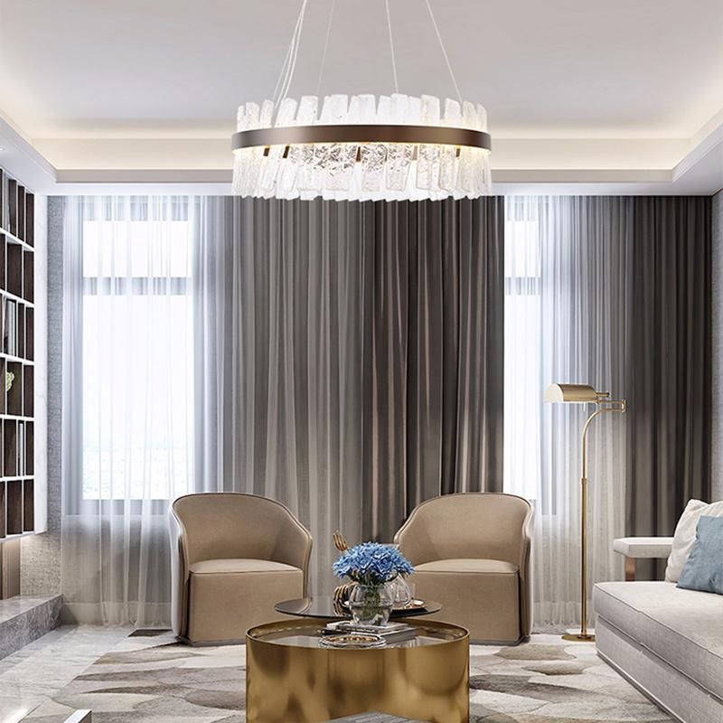 Golden Living Room Lamp Pendant Lamp Crystal Chandelier Bedroom Lamp Hotel