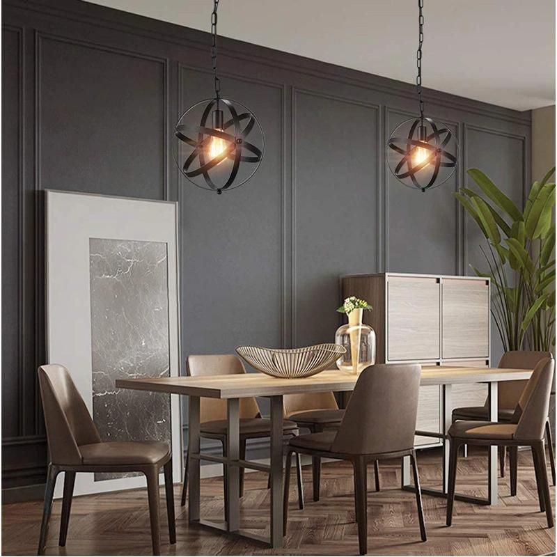 Amazon Ball Chandelier Pendant Light Restaurant Dining Room Bar Modern Simple Metal Steel Lamp