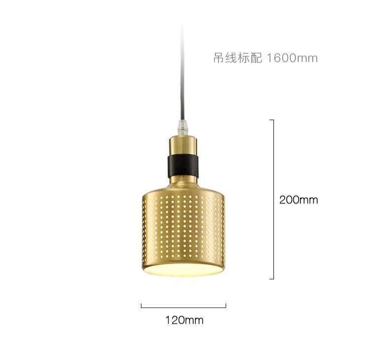 Wholesale Gold Loft Retro Industrial Hanging Pendant Lamp Restaurant and Dining Room