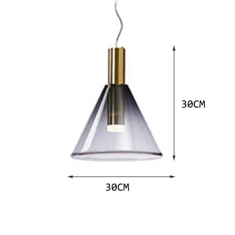Post-Modern LED Glass Pendant Lights Design Nordic Gradient Cafe Living Room Hanging Lamps Pendant Lamp (WH-AP-143)
