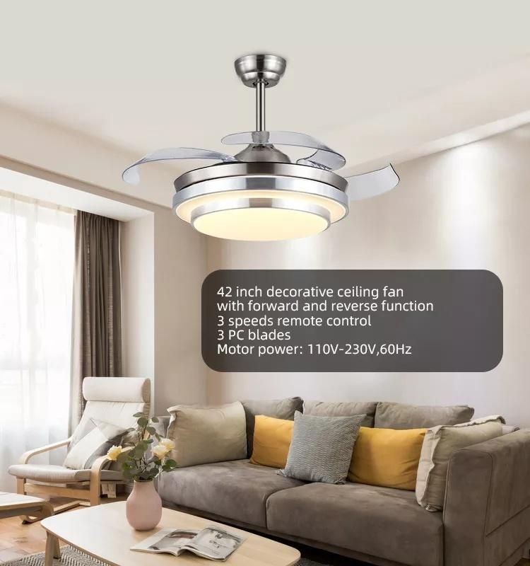 American Modern Countryside Style Chandelier Cooling Fan with Lights Household Use