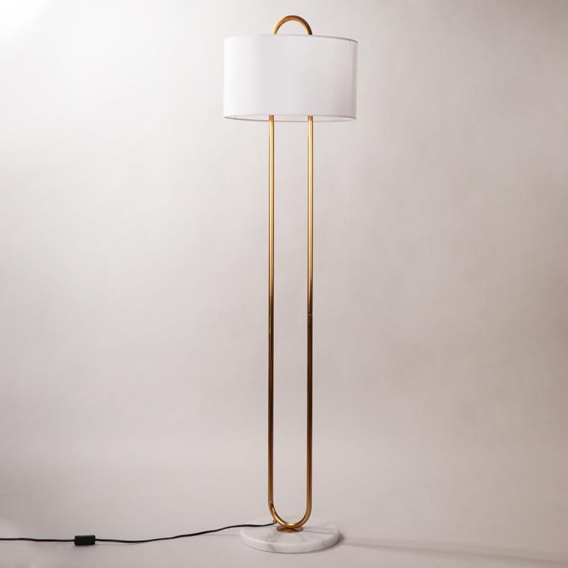 Modern Lighting Designer Standing Light Fabric Iron Floor Lamp for Hotel