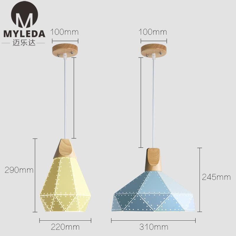 Nordic Macarons Living Room Pendant Hanging Chandelier Lamp