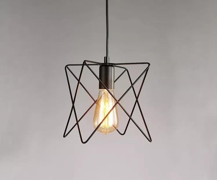 Loft Vintage Industrial Retro Pendant Lamp Edison Light E27 Holder Iron Restaurant Bar Counter Attic Bookstore Cage Lamp