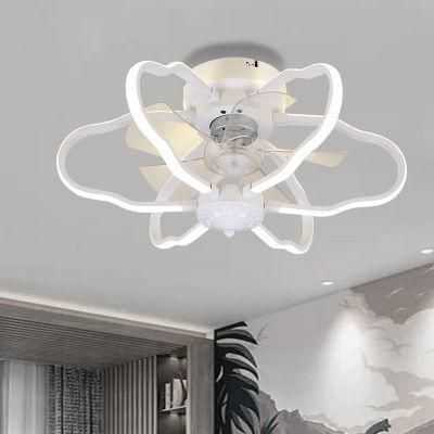 Dafangzhou 72W Lighting Ceiling Fan Light Farmhouse Changeable Chandelier Remote Ceiling Fan for Home Door Fan Chandelier Flush Light